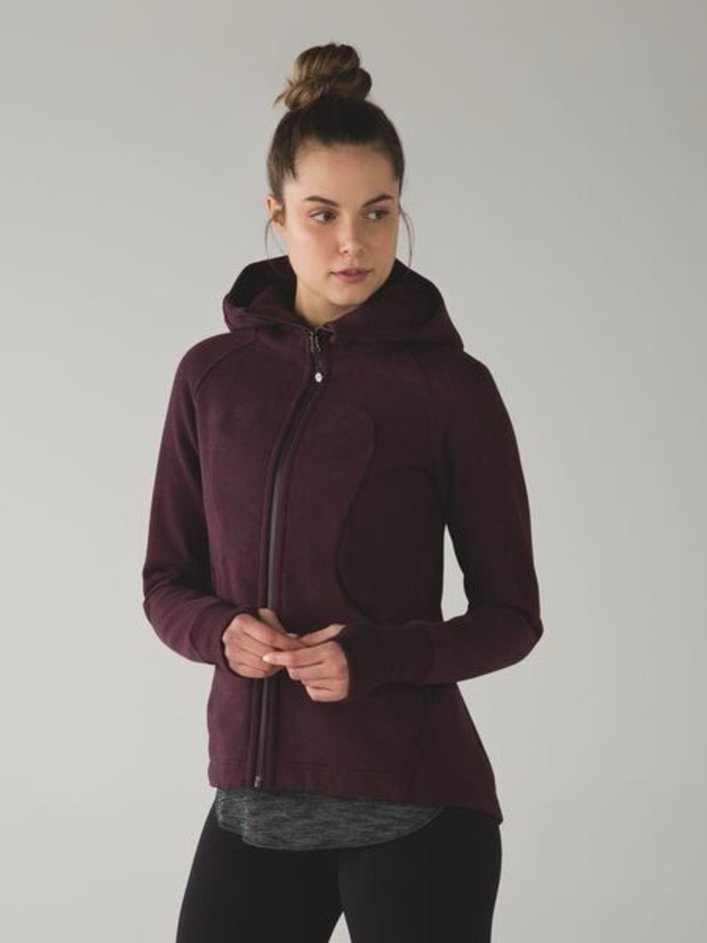 Lululemon Pleat to Street Hoodie size 4 Bordeaux - Picture 2 of 12